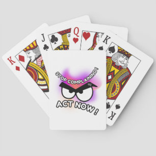 Jeu De Cartes Cartes de Poker : Agir maintenant (blanc)