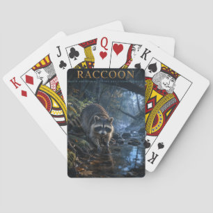 Jeu De Cartes Cartes de poker ANIMALS Raccoon Woodland Stream
