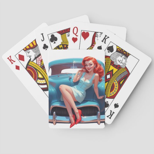 Jeu De Cartes Cartes de Poker Art Pin-Up (dos)