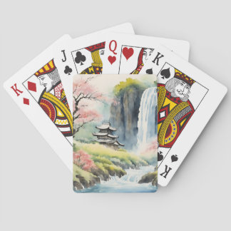 Jeu De Cartes Cartes de poker de la maison aquarelle Zen