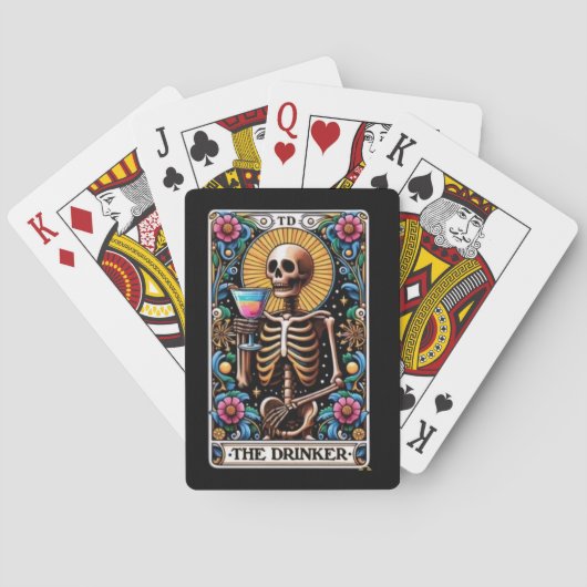 Jeu De Cartes Cartes de Poker de Tarot Skeleton Drinker (dos)