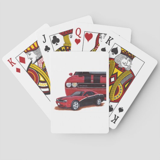 Jeu De Cartes Cartes de Poker Dodge Challenger (dos)
