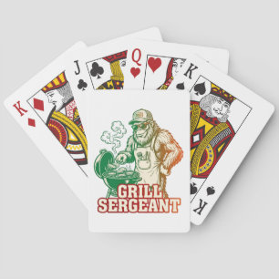 Jeu De Cartes Cartes de poker Grill Sergeant Funny Bigfoot