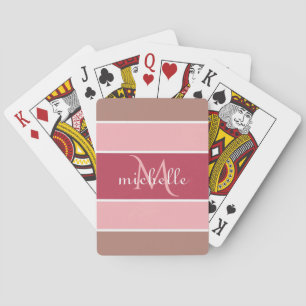 Jeu De Cartes Cartes de poker monogramme personnalisées Motif