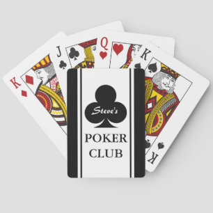 Jeu De Cartes Cartes de poker personnalisées avec design trèfles