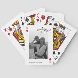 Jeu De Cartes Cartes de poker pour couple photo Amour Chanceux