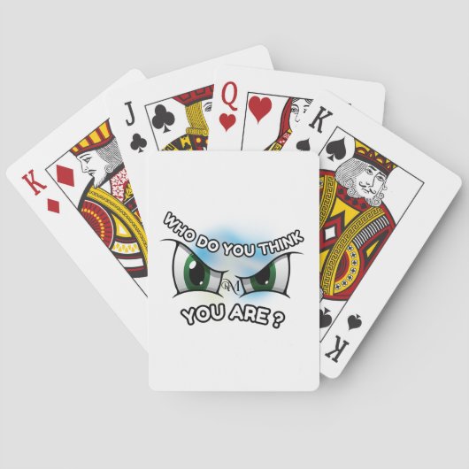 Jeu De Cartes Cartes de Poker : Qui Pensez-Vous (blanc) (dos)