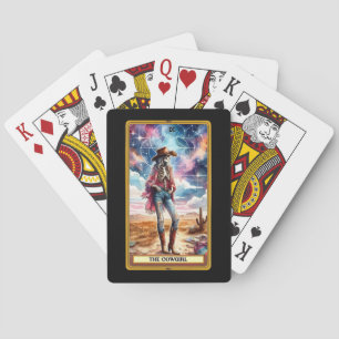 Jeu De Cartes Cartes de Poker Tarot Skeleton Cowgirl