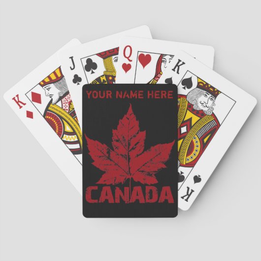 Jeu De Cartes Cartes de souvenir personnalisées Canada (dos)