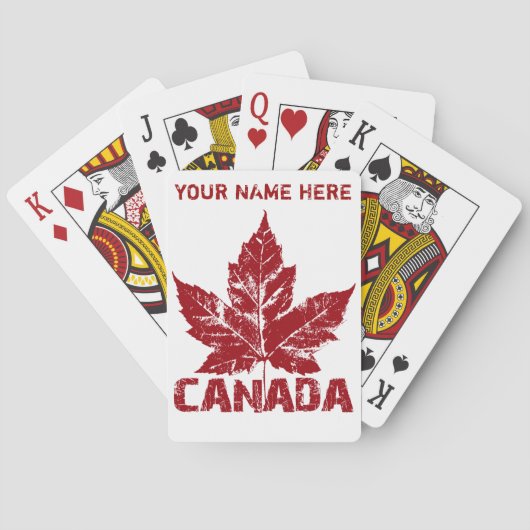 Jeu De Cartes Cartes de souvenir personnalisées Canada (dos)