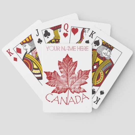 Jeu De Cartes Cartes de souvenir personnalisées Canada (dos)