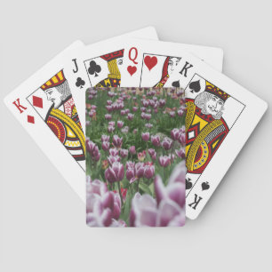 Jeu De Cartes Cartes de tulipes violettes et blanches
