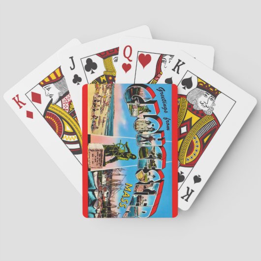 Jeu De Cartes Cartes de vœux de Gloucester MA (dos)