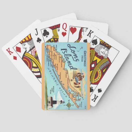 Jeu De Cartes Cartes de vœux de Long Island (dos)