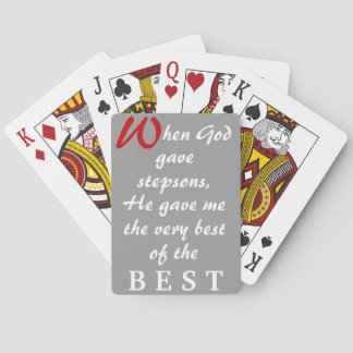 Jeu De Cartes Cartes-Dieu a donné des beaux-fils - Fond rouge bl