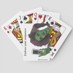 Jeu De Cartes Cartes d'Imaginaire Selfie Téléphone Femme Goblin