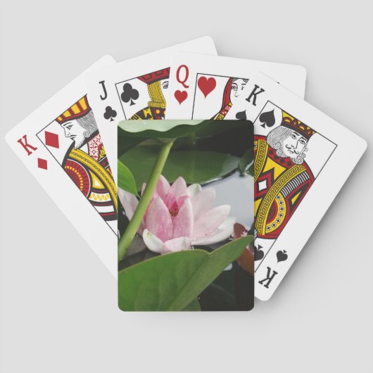 Jeu De Cartes Cartes Fleur Lotus Rose (dos)