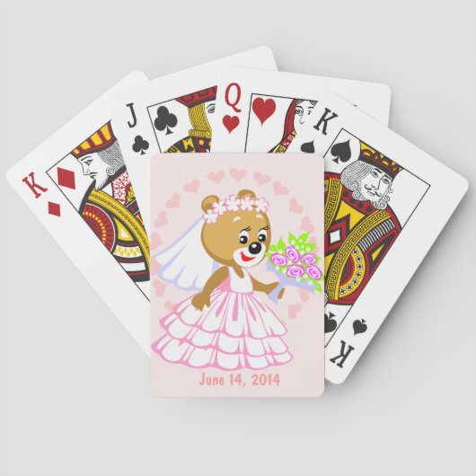 Jeu De Cartes Cartes Graphiques de mariée mignonne (dos)