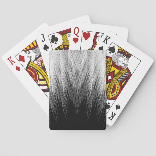 Jeu De Cartes Cartes noires et blanches de plume (dos)