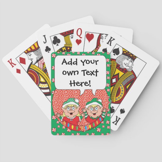 Jeu De Cartes Cartes personnalisées de Noël (dos)