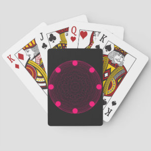 Jeu De Cartes Cartes personnalisées Neon Mandala - Black Edition