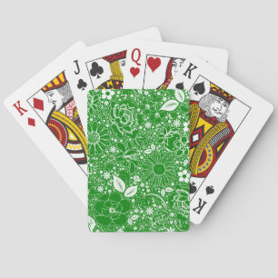 Jeu De Cartes Cartes Vertes de Beautés Botaniques