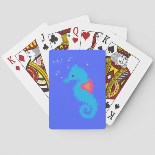 Jeu De Cartes Carton bleu Seahorse (dos)