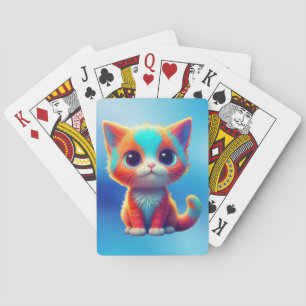 Jeu De Cartes Carton de Kitten couleur arc-en-ciel
