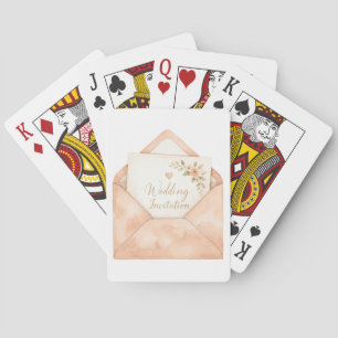 Jeu De Cartes Carton d'invitation de mariage à l'aquarelle dans 
