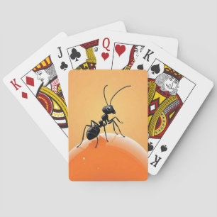 Jeu De Cartes Cartoon Ant sur Orange Honey Drop
