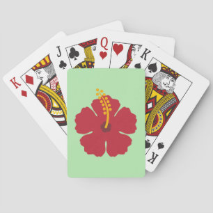 Jeu De Cartes Cartoon rouge Hibiscus simple