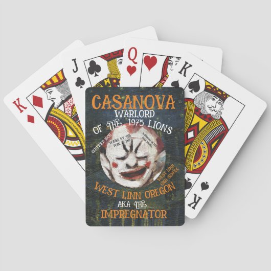 JEU DE CARTES CASANOVA WARLORD MORES WEST LINN OREGON OU (dos)