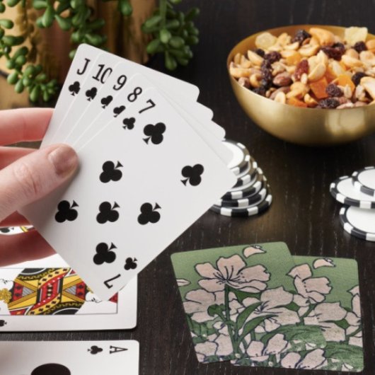 Jeu De Cartes Cascade de fleurs roses
