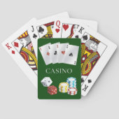 Jeu De Cartes Casino Ace Dice Poker Chips Jouer Cartes 5 (dos)