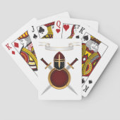 Jeu De Cartes Casque Chevalier Médiéval Crest Bouclier des épées (dos)