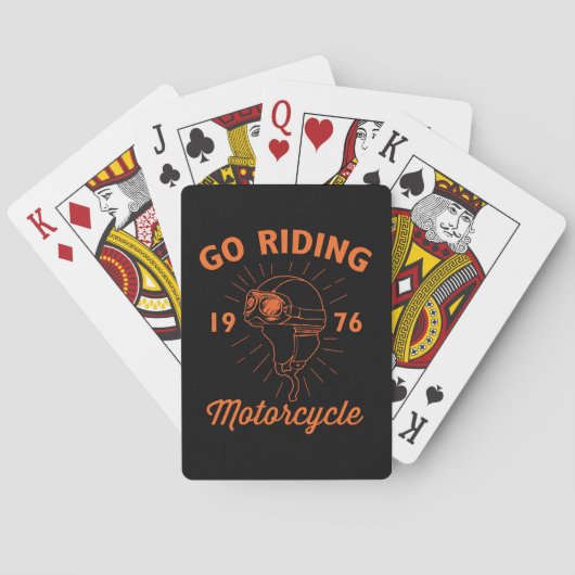 Jeu De Cartes Casque classique pour moto (dos)