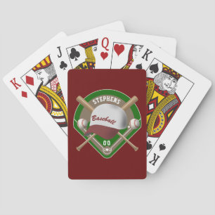 Jeu De Cartes Casquette de baseball Bats Diamond Nom personnalis