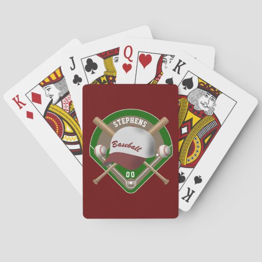Jeu De Cartes Casquette de baseball Bats Diamond Nom personnalis (dos)