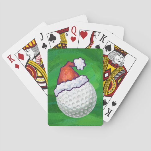 Jeu De Cartes Casquettes de Noël à la balle de golf (dos)