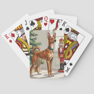 Jeu De Cartes Casse-noisette élégant de chien Basenji pour un No