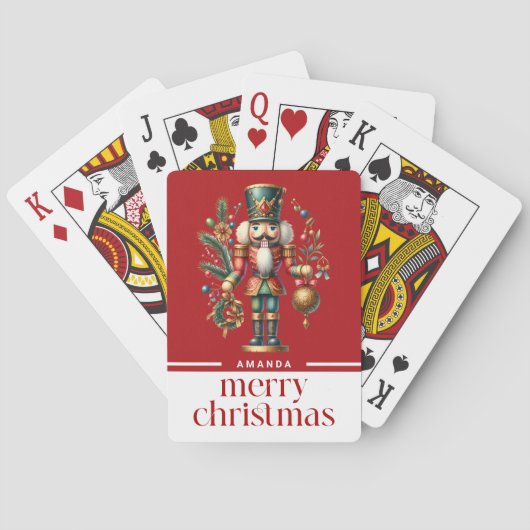 Jeu De Cartes Casse-noisette festive de Noël (dos)