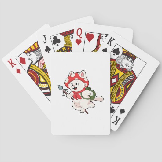 Jeu De Cartes Cat as Mushroom picker with Mushroom (dos)