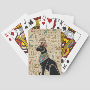 Jeu De Cartes Cat égyptien - Bastet sur le papyrus