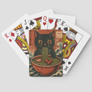 Jeu De Cartes Cat Ramen Japonais drôle Graphisme Kawaii Cat Anim