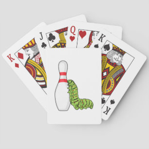 Jeu De Cartes caterpillar at bowling with bowling pin