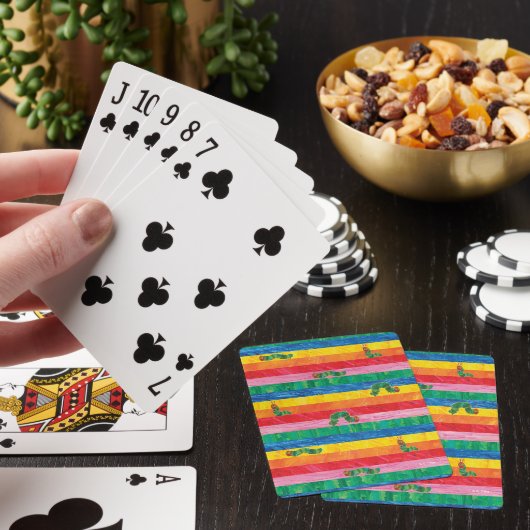 Jeu De Cartes Caterpillar Rainbow Stripe Motif Lecture Cartes (In Situ)