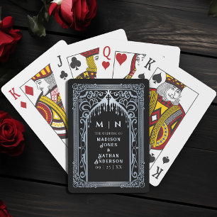 Jeu De Cartes Cathédrale Gothique Argent Vampire Mariage Faveur