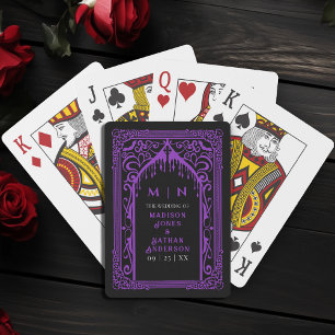 Jeu De Cartes Cathédrale gothique violet Vampire Mariage Faveur