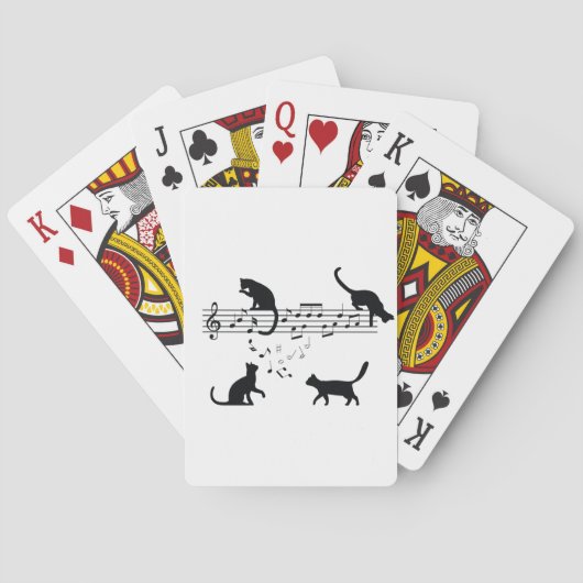 Jeu De Cartes Cats Playing Music Notes (dos)
