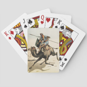 Jeu De Cartes Cavalier arabe désert chameau vintage art naturali